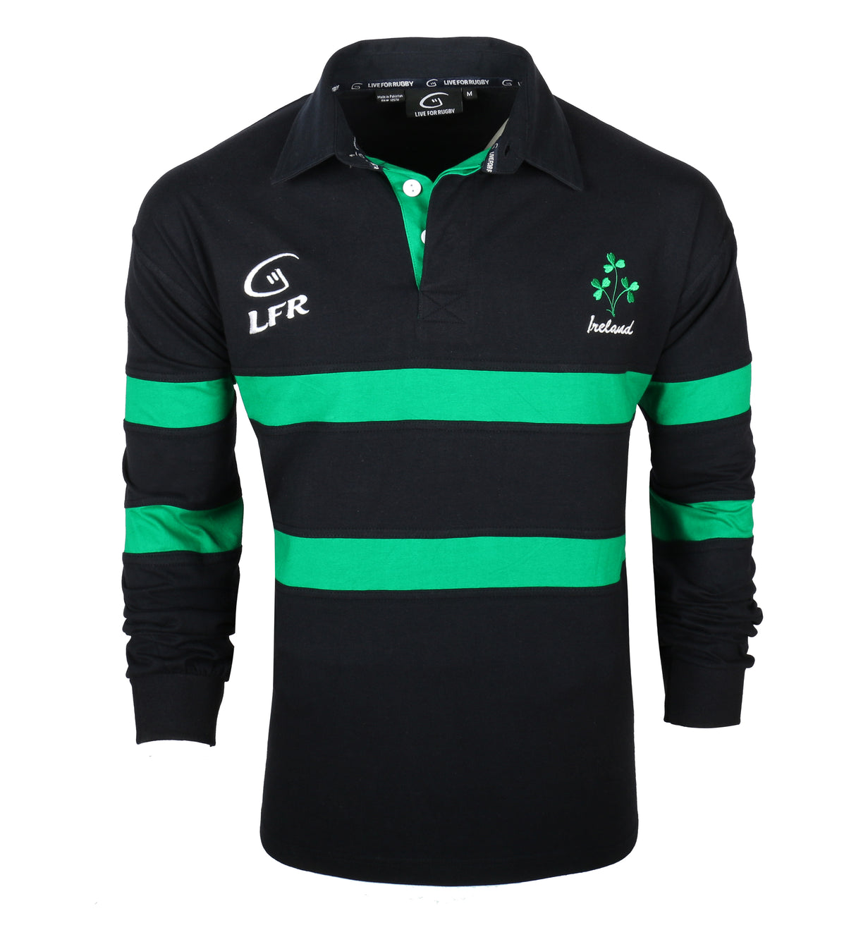 Ireland Shamrock Long Sleeve Striped Rugby Jersey
