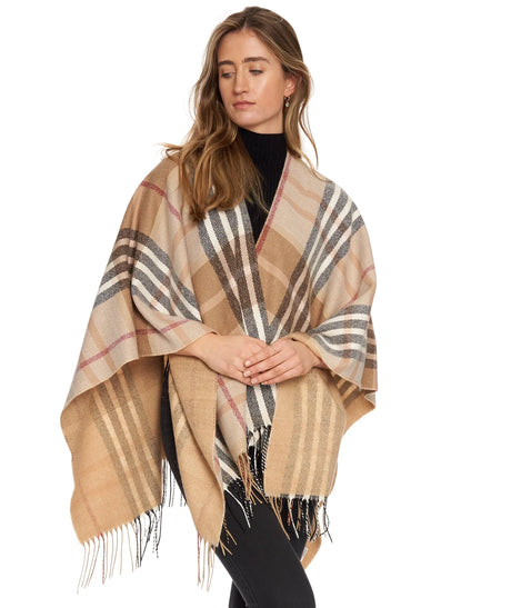 Women's Plaid Fringed Shawl