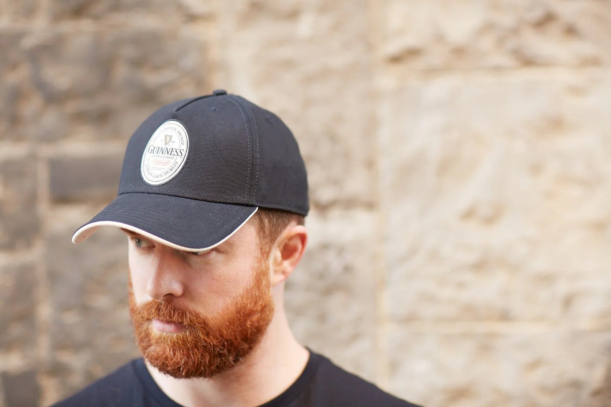 Guinness English Label Black Baseball Cap