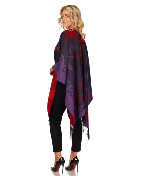Women's Fringed Shawl with Celtic Motif