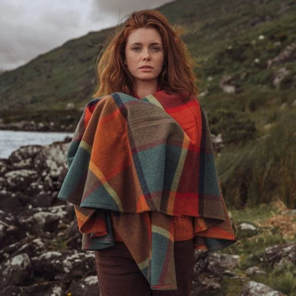 Plaid Shawl Cape