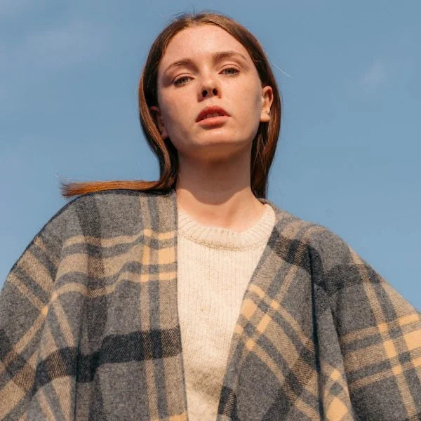 Plaid Shawl Cape