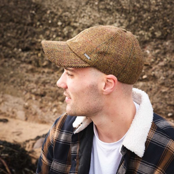 Tweed Baseball Style Cap with Earflaps
