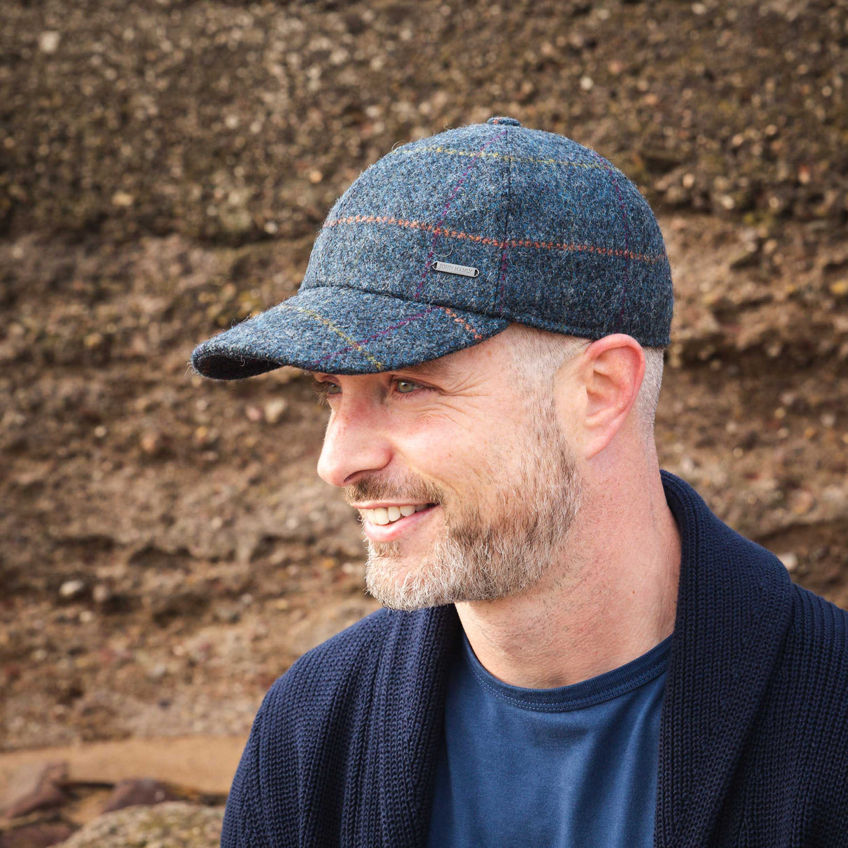Tweed Baseball Style Cap with Earflaps