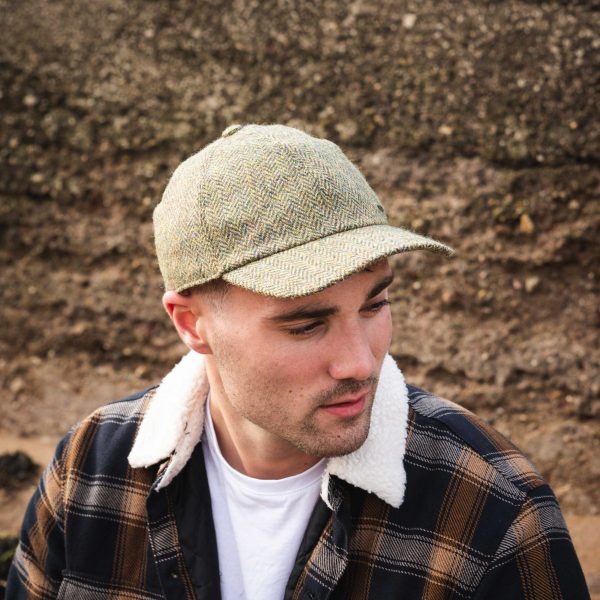 Tweed Baseball Style Cap with Earflaps