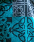 Women's Celtic Knotwork Fringed Shawl