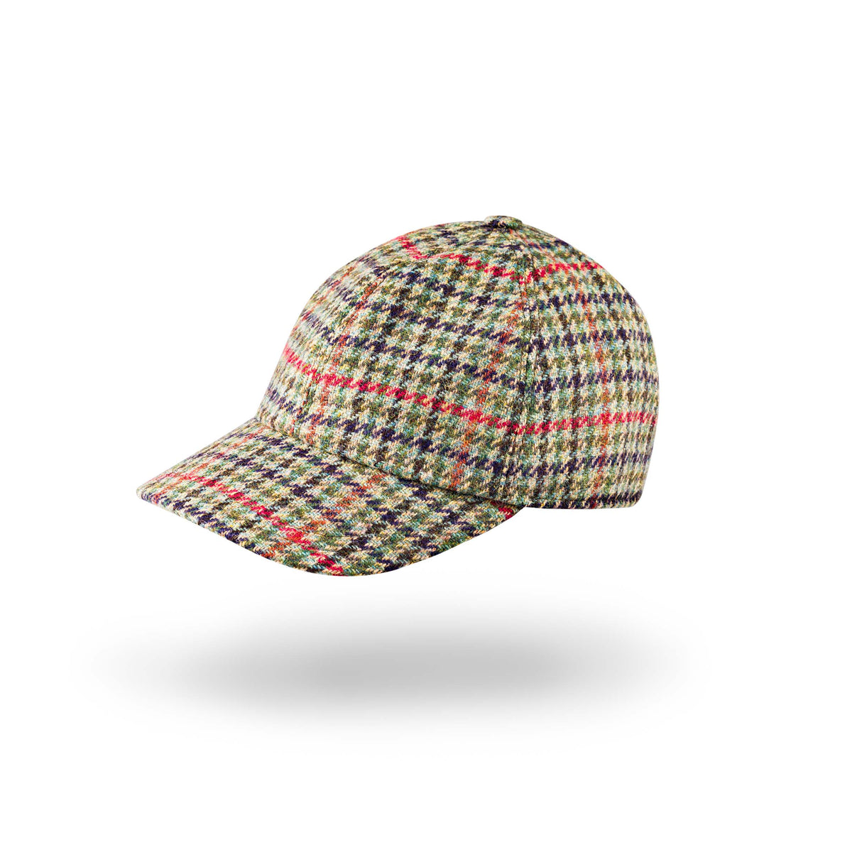 Tweed Baseball Style Cap with Earflaps
