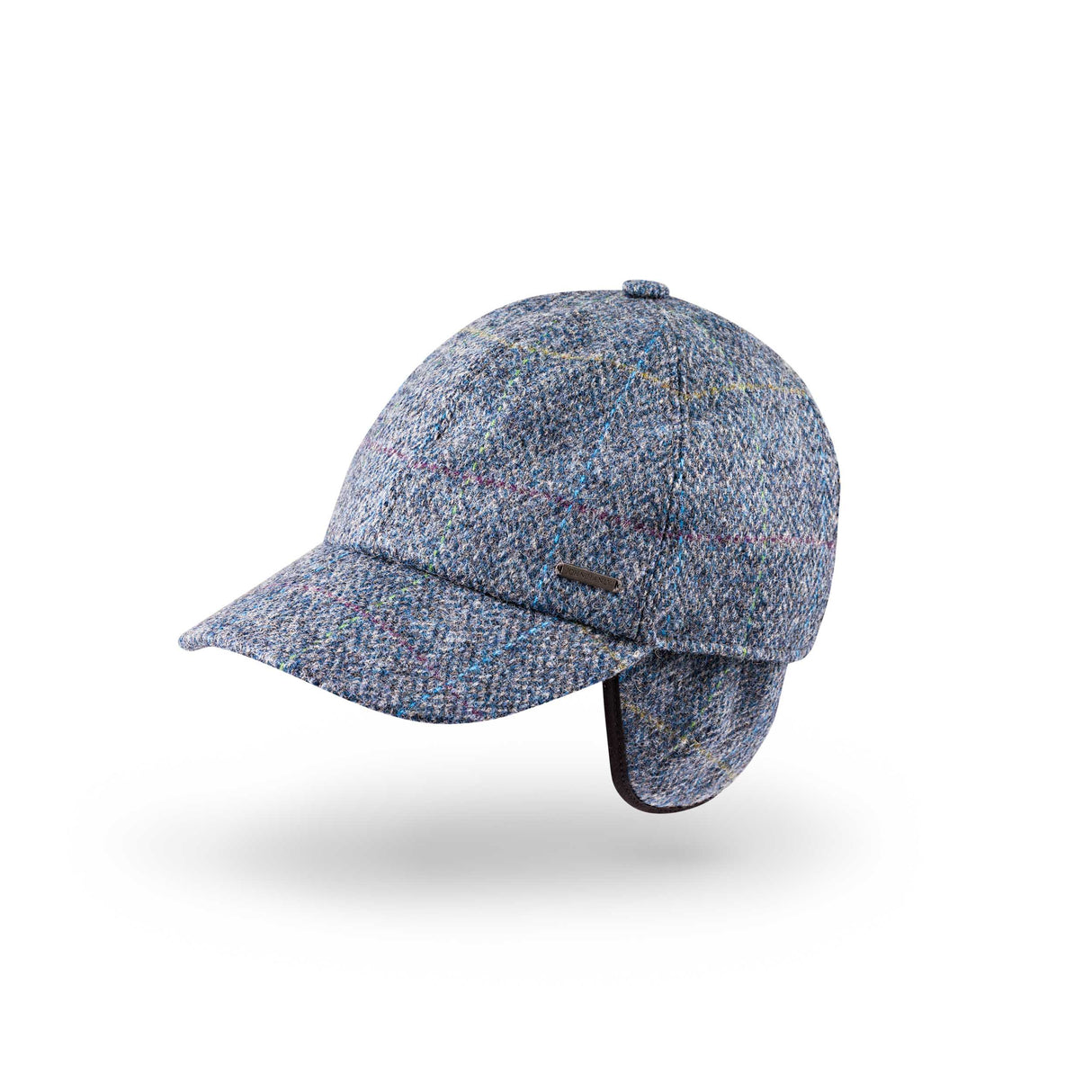 Tweed Baseball Style Cap with Earflaps