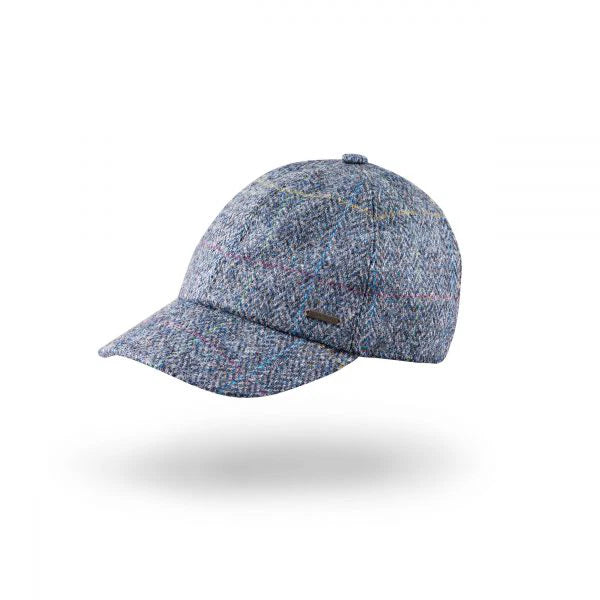 Tweed Baseball Style Cap with Earflaps
