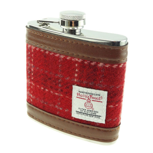 Glen Appin 6oz Harris Tweed Tartan Hip Flask