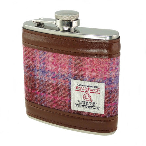 Glen Appin 6oz Harris Tweed Tartan Hip Flask