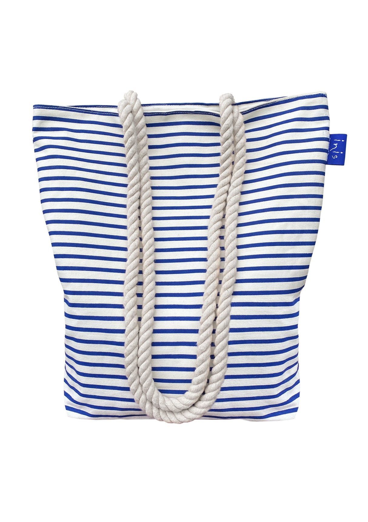 Inis Blue Striped Beach Bag