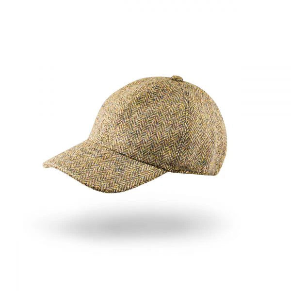 Tweed Baseball Style Cap with Earflaps