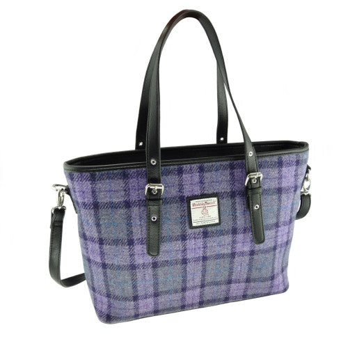 Harris Tweed Large Tote Bag with Shoulder Strap