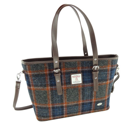 Harris Tweed Large Tote Bag with Shoulder Strap