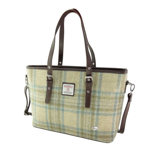 Harris Tweed Large Tote Bag with Shoulder Strap