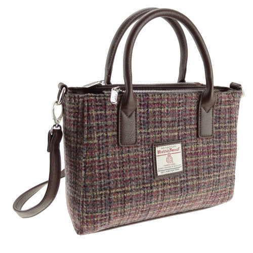 Harris Tweed Small Tote Bag with Shoulder Strap