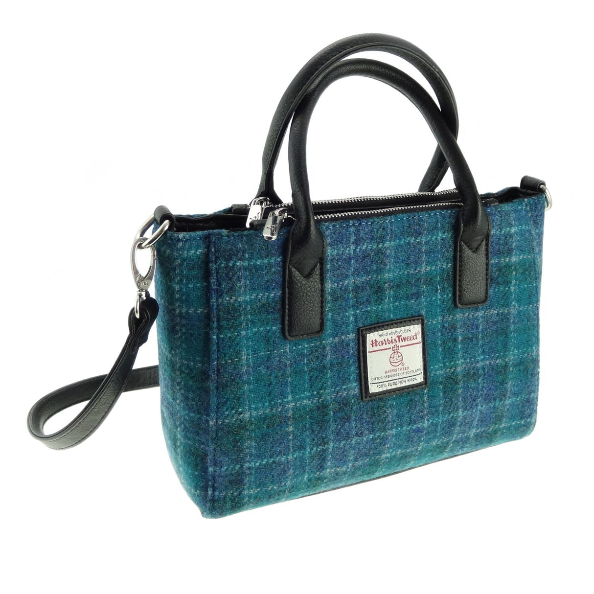 Harris Tweed Small Tote Bag with Shoulder Strap