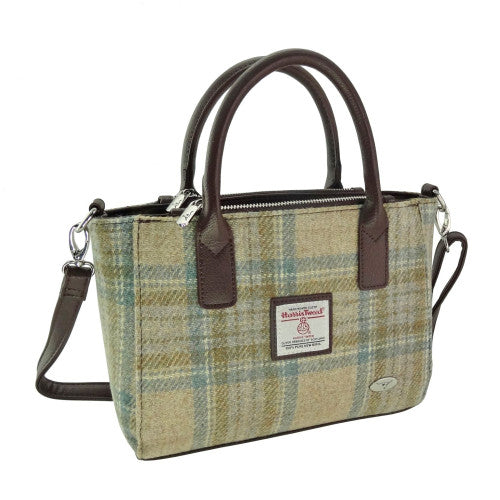 Harris Tweed Small Tote Bag with Shoulder Strap