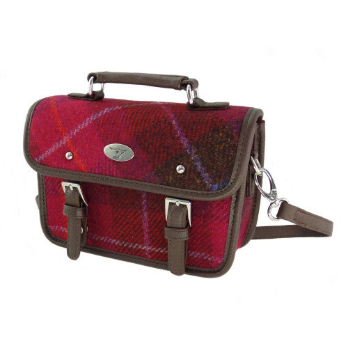 Harris Tweed Mini Satchel with Shoulder Strap