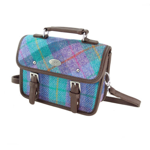 Harris Tweed Mini Satchel with Shoulder Strap