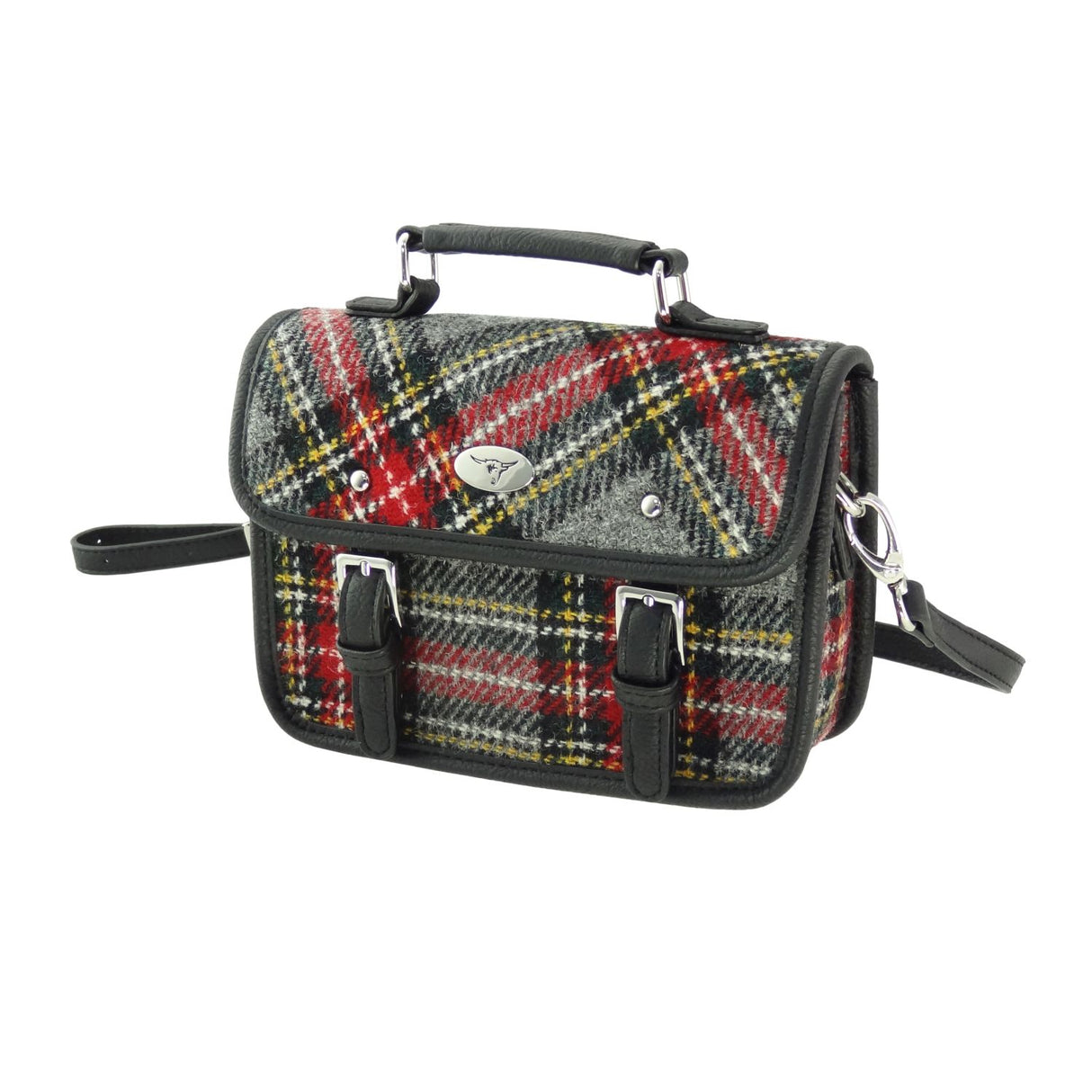 Harris Tweed Mini Satchel with Shoulder Strap