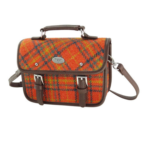 Harris Tweed Mini Satchel with Shoulder Strap