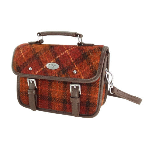 Harris Tweed Mini Satchel with Shoulder Strap