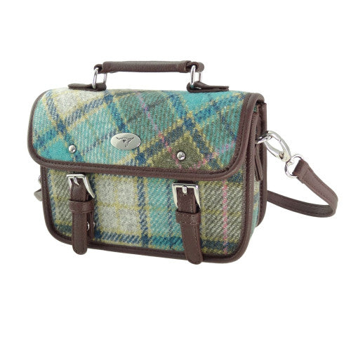 Harris Tweed Mini Satchel with Shoulder Strap