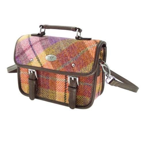 Harris Tweed Mini Satchel with Shoulder Strap