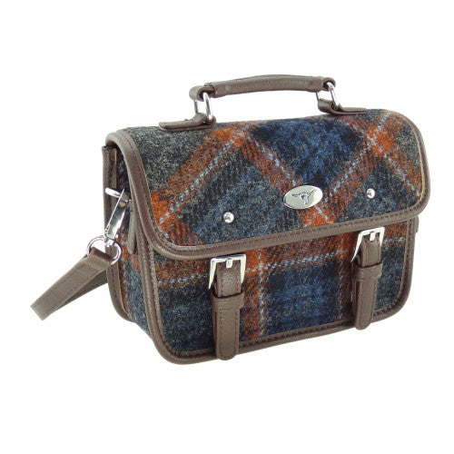 Harris Tweed Mini Satchel with Shoulder Strap