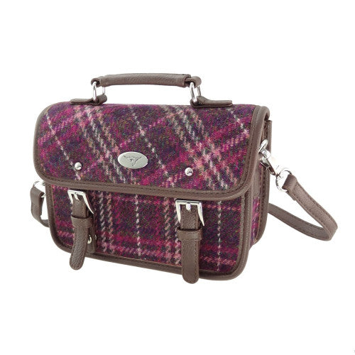 Harris Tweed Mini Satchel with Shoulder Strap