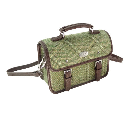 Harris Tweed Mini Satchel with Shoulder Strap