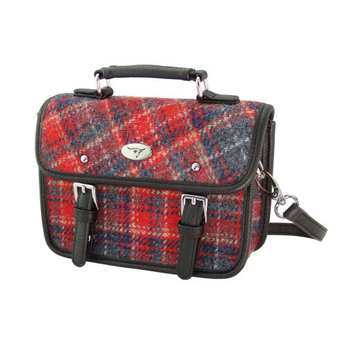 Harris Tweed Mini Satchel with Shoulder Strap