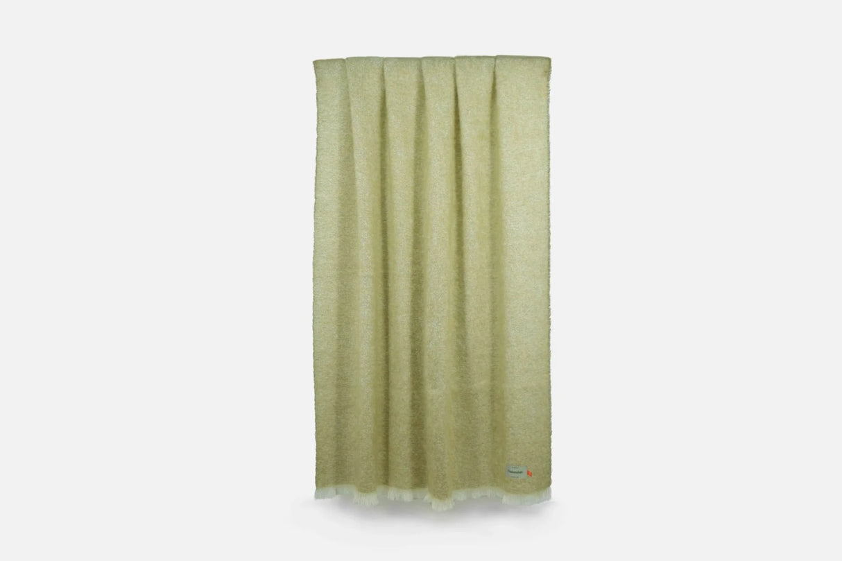 Solid Color Brushed Mohair Irish Throw Blanket
