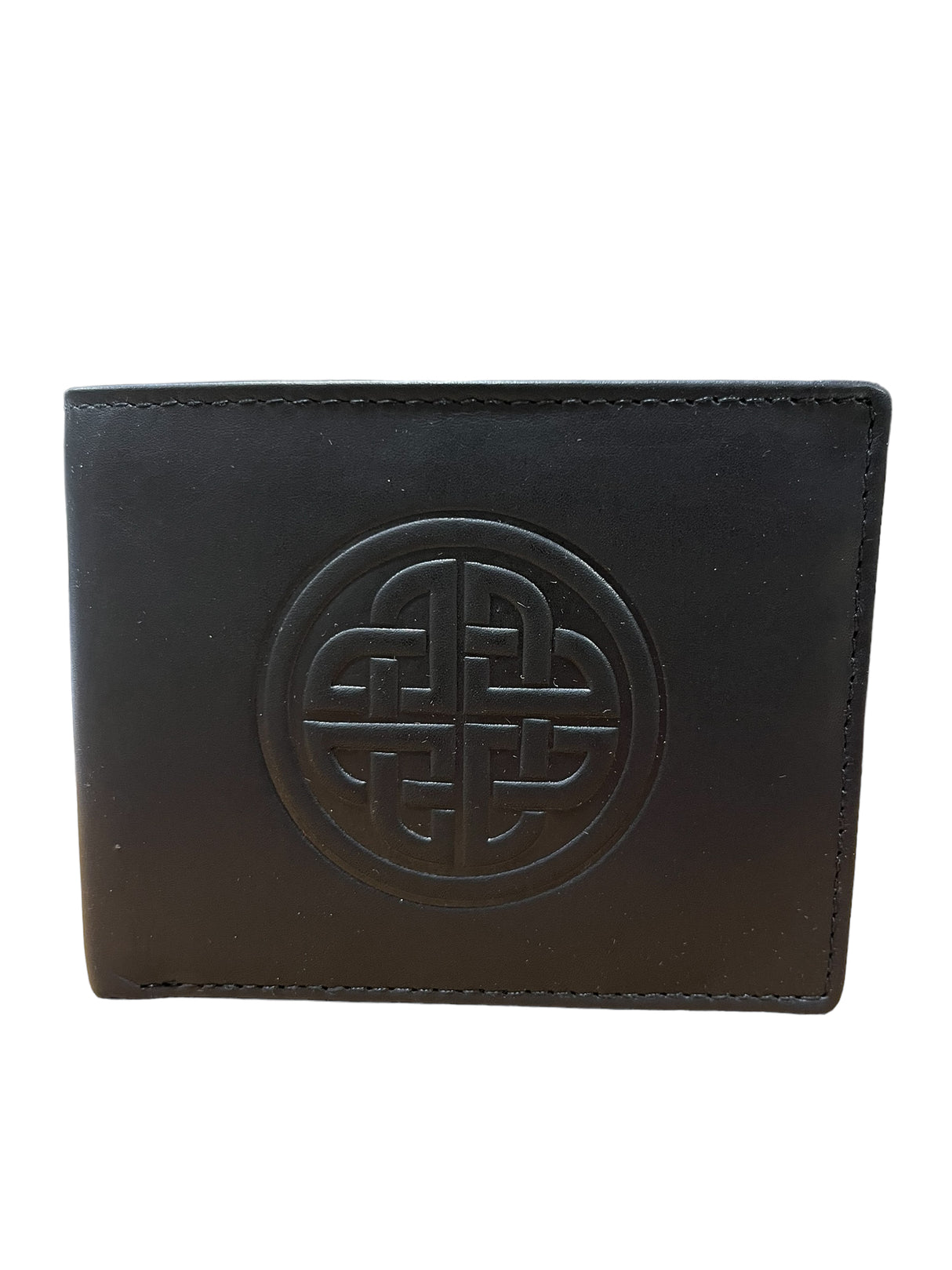 Men's Leather Trifold Wallet - Knotwork