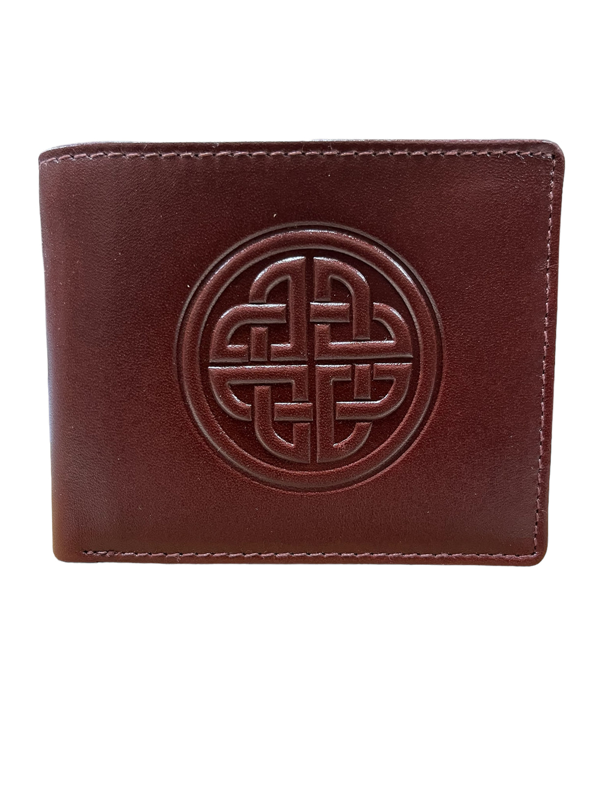 Men's Leather Trifold Wallet - Knotwork