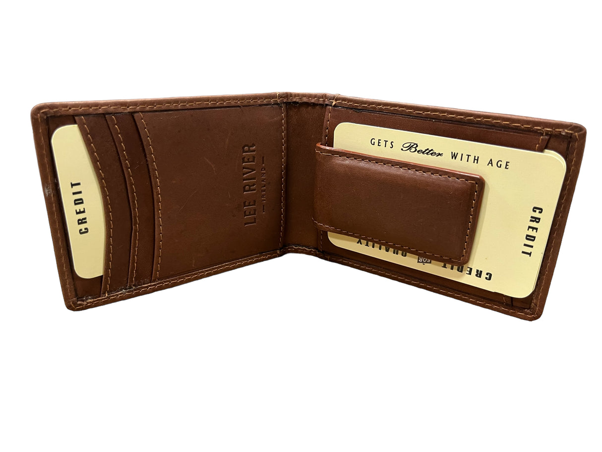 Celtic Hounds Leather Money Clip
