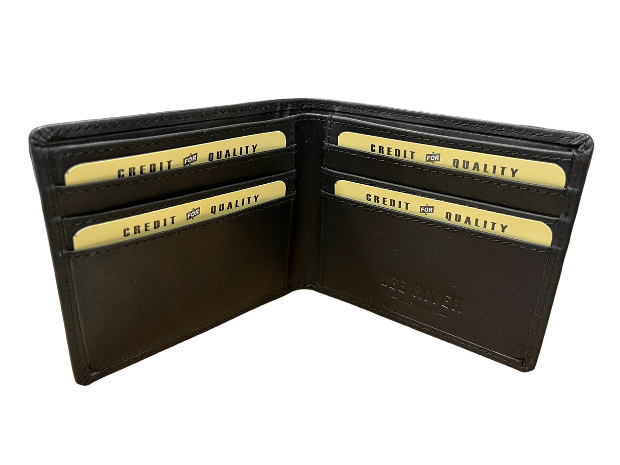Men's Leather Bifold Wallet - Hounds