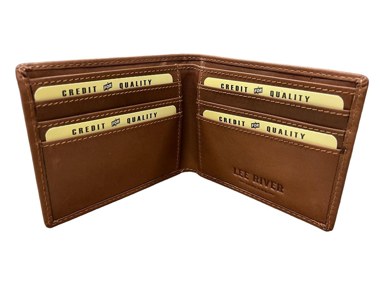 Men's Leather Bifold Wallet - Hounds