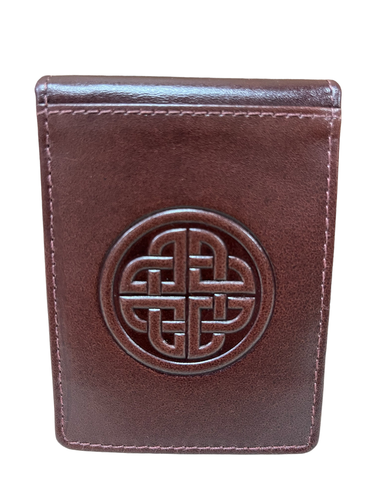 Celtic Knotwork Leather Money Clip