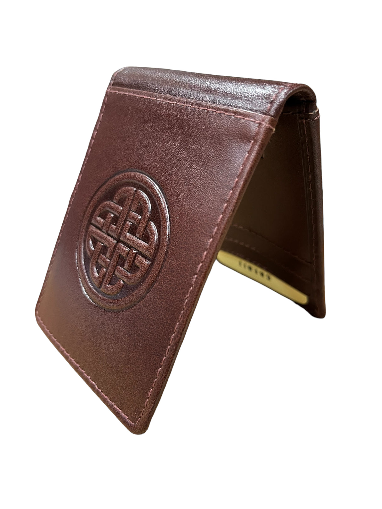 Celtic Knotwork Leather Money Clip