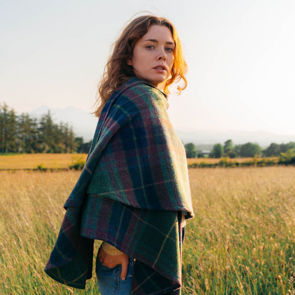 Plaid Shawl Cape