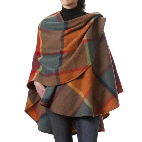 Plaid Shawl Cape