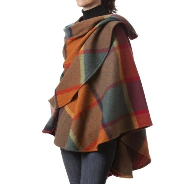 Plaid Shawl Cape