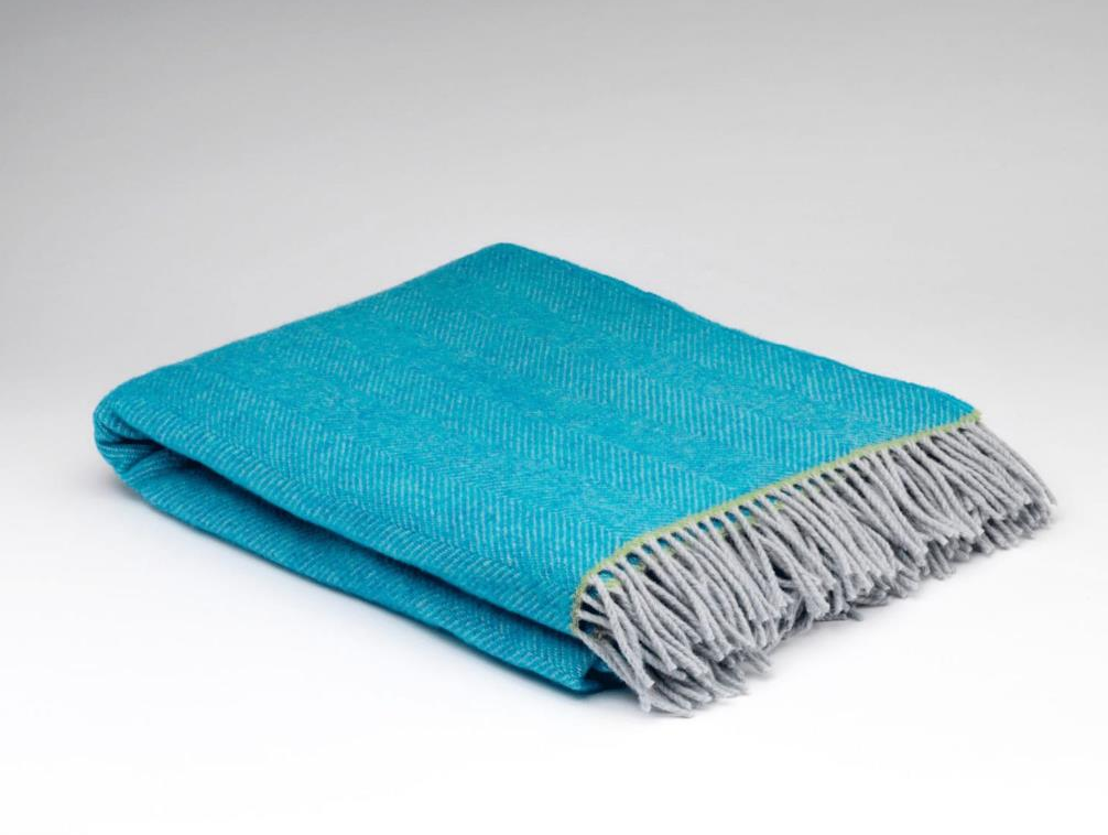 Belle Herringbone Merino Wool Throw
