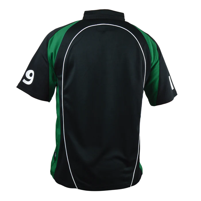 Guinness Black and Green Short Sleeve Performance Rugby Jersey