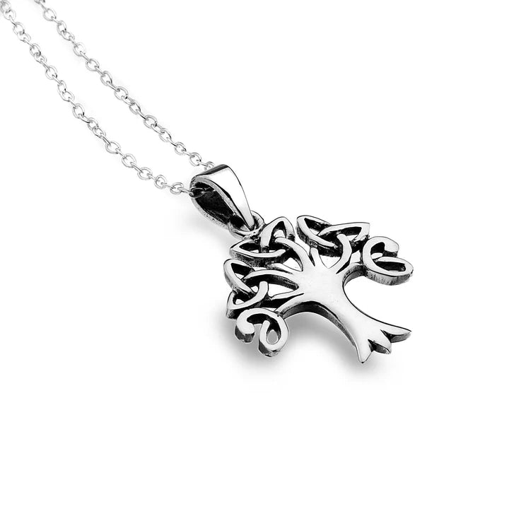 Trinity Tree of Life Sterling Silver Pendant