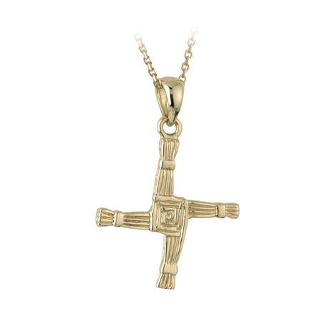 10K Gold St. Brigid's Cross Necklace by Solvar of Dublin S4279