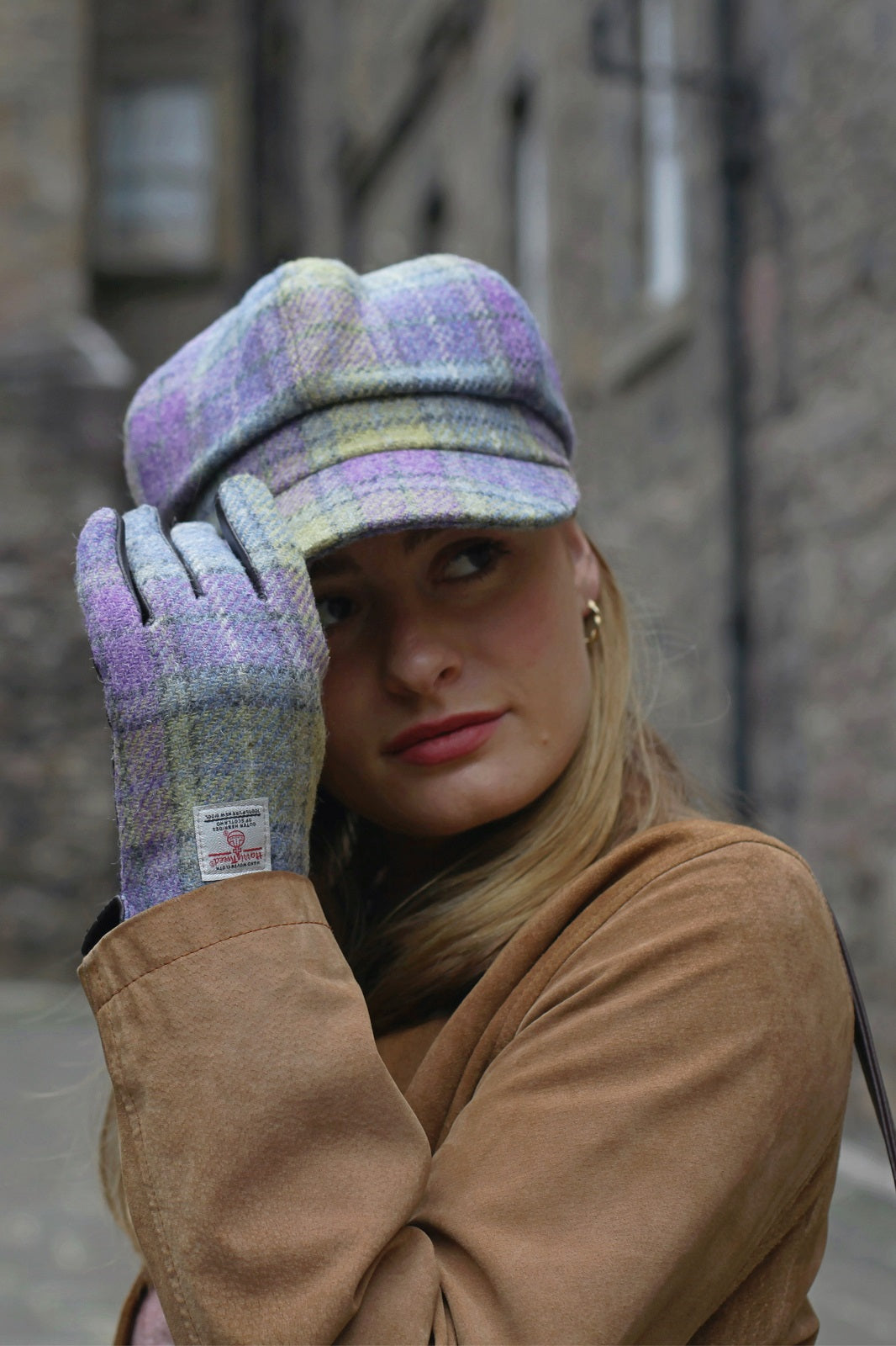 Women's Scottish Harris Tweed Newsboy Hat